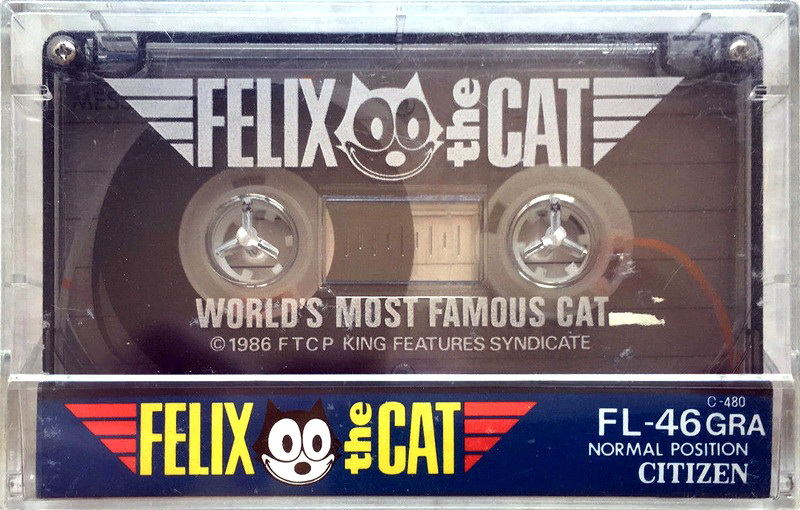 Compact Cassette Citizen Felix The Cat 46 "FL-46GRA" Type I Normal 1986 Japan