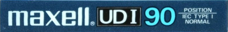 Compact Cassette Maxell UDI / UD1 90 Type I Normal 1985 Europe