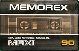 Compact Cassette Memorex MRX I 90 Type I Normal 1982 USA