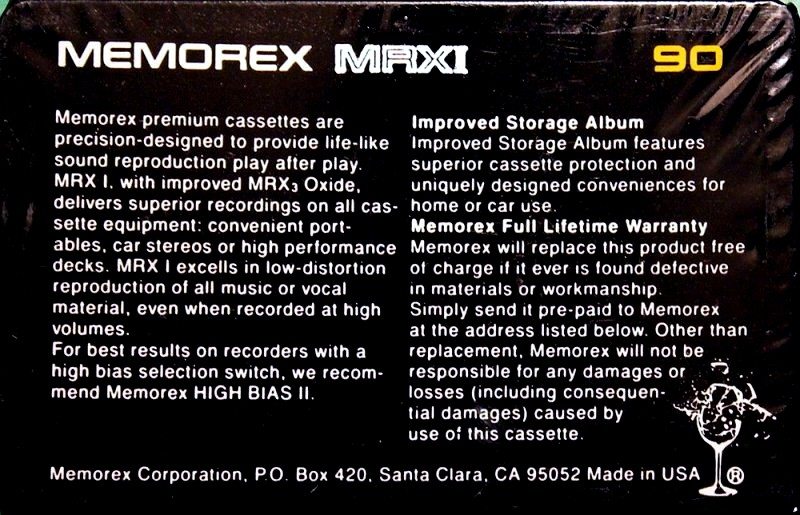 Compact Cassette: Memorex  - MRX I 90