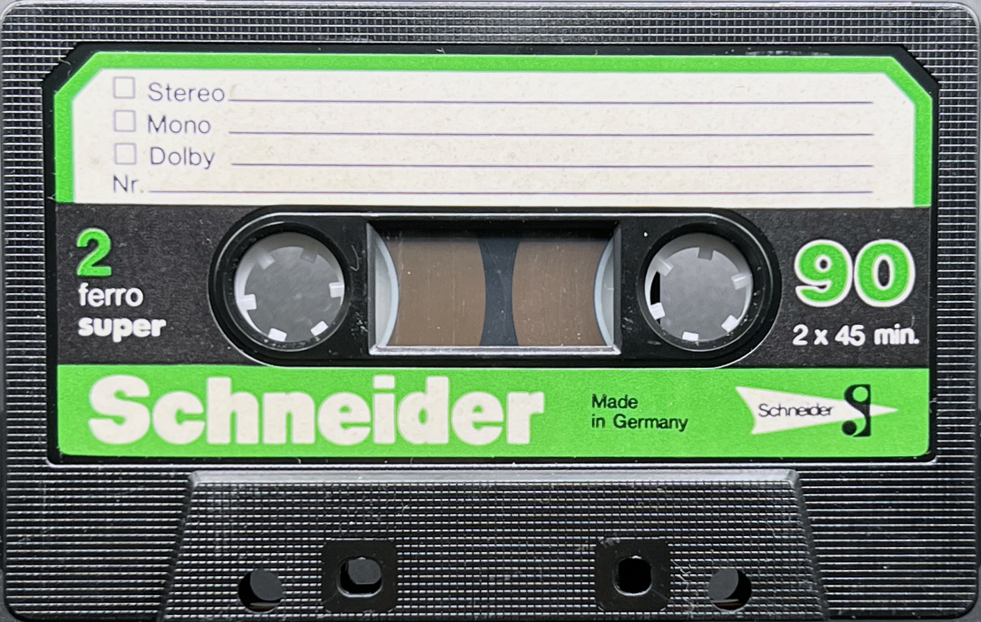 Compact Cassette Schneider 90 Type I Normal 1983 Europe