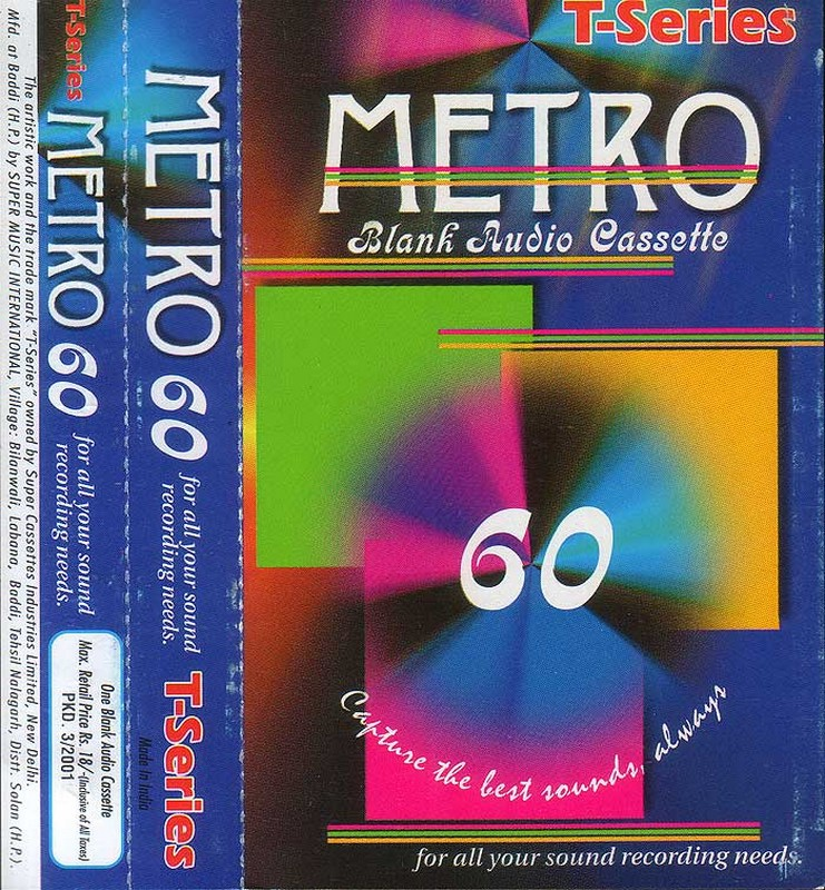 Compact Cassette T-Series 60 "Metro" Type I Normal 2001 India