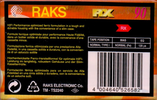 Compact Cassette RAKS RX 90 Type I Normal 1993 Europe