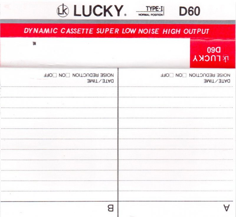 Compact Cassette: Unknown Lucky -  60