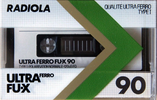 Compact Cassette Radiola FU-X 90 Type I Normal 1985 Europe