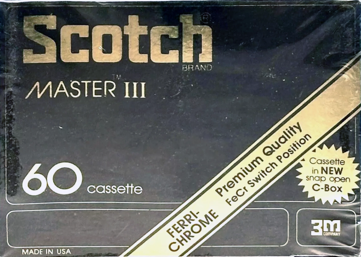 Compact Cassette Scotch Master III 60 Type III Ferro Chrome 1978 USA