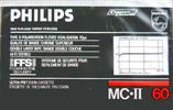 Compact Cassette Philips MC-II 60 Type II Chrome 1985 Europe