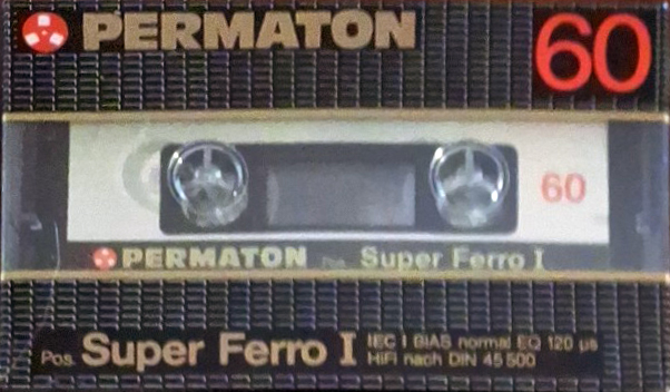 Compact Cassette Permaton Super Ferro I 60 Type I Normal 1987 Europe