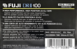 Compact Cassette Fuji DR-II 100 Type II Chrome 1989 North America