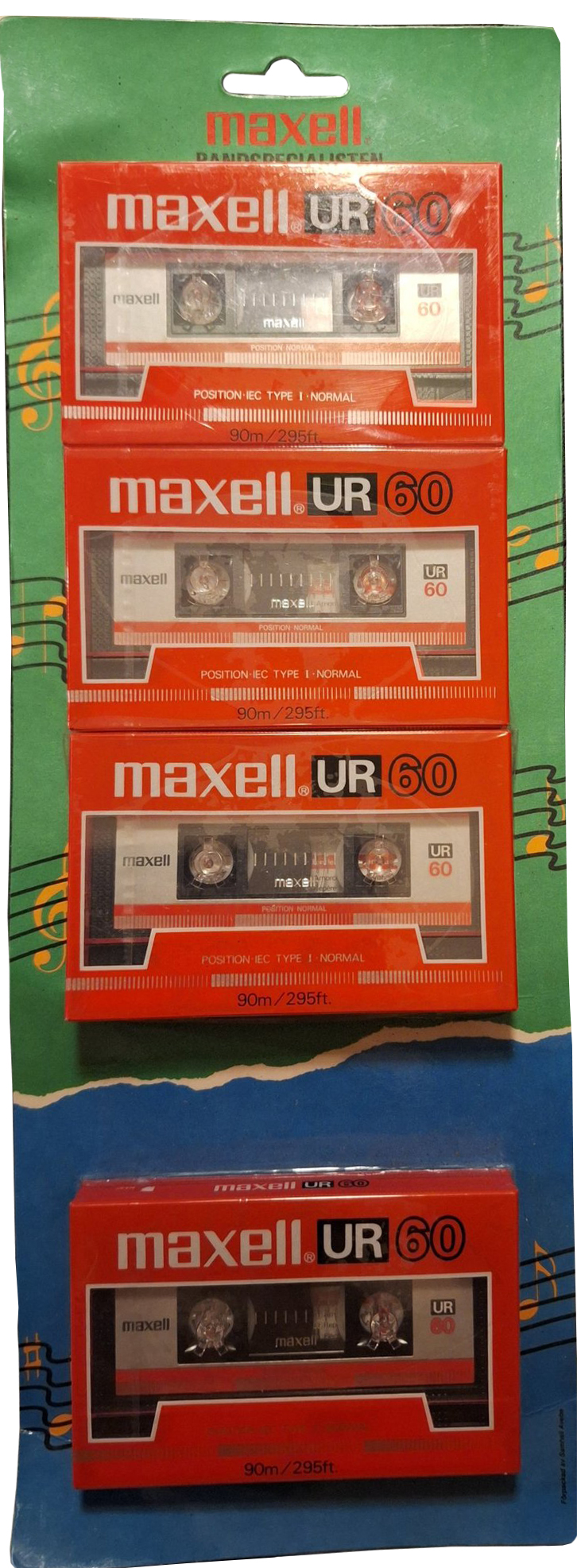 Blister Maxell UR 60 Type I Normal 1985 Europe