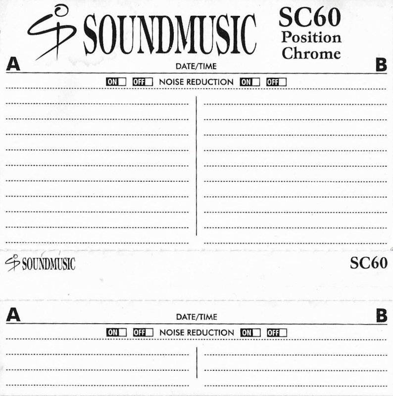 Compact Cassette Soundmusic 60 "SC" Type II Chrome Italy