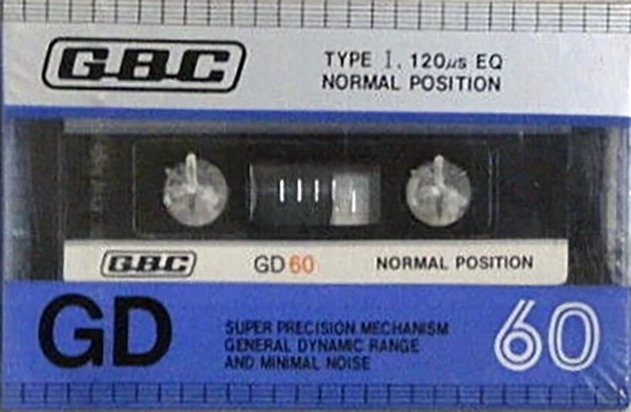 Compact Cassette GBC 60 "GD" Type I Normal 1985 Europe
