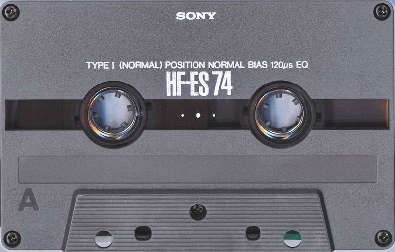 Compact Cassette Sony HF-ES 74 "HF-ES 74B" Type I Normal 1989 Japan