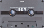 Compact Cassette Sony HF-ES 74 "HF-ES 74B" Type I Normal 1989 Japan