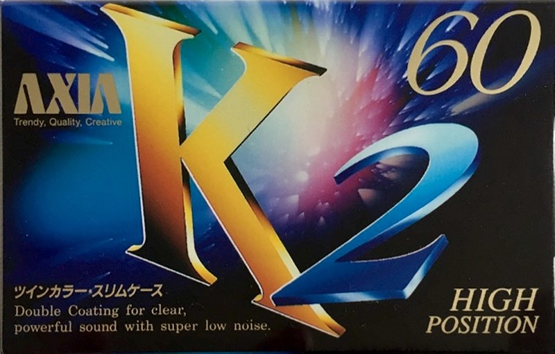 Compact Cassette AXIA K2 60 "K2B 60" Type II Chrome 1995 Japan