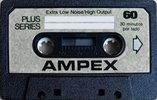 Compact Cassette Ampex Plus Series 60 Type I Normal 1978 Brazil