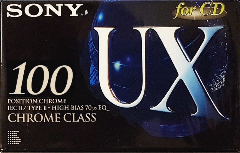 Compact Cassette Sony UX 100 "C-100UXA" Type II Chrome 1995 Europe
