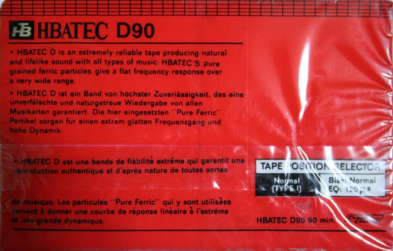 Compact Cassette: Unknown Hbatec -  90