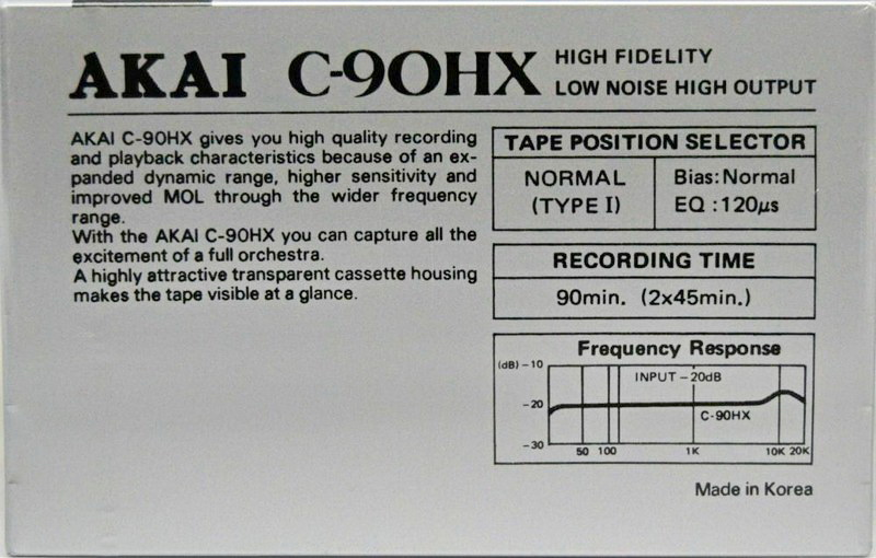 Compact Cassette: Mitsubishi Akai -  90