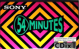 Compact Cassette Sony CDix I 54 "C-54CDX1" Type I Normal 1991 Japan