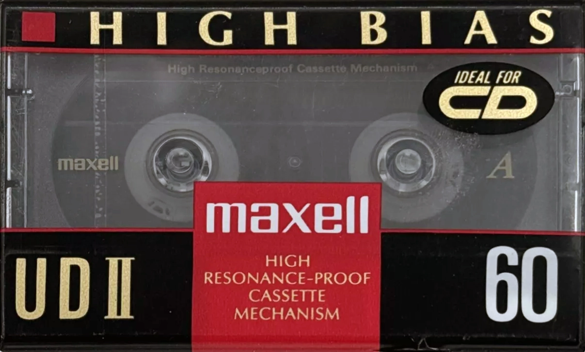 Compact Cassette Maxell UDII / UD2 60 Type II Chrome 1992 USA