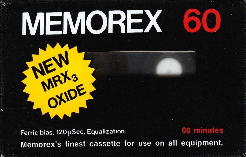 Compact Cassette Memorex MRX3 Oxide 60 Type I Normal 1978 USA