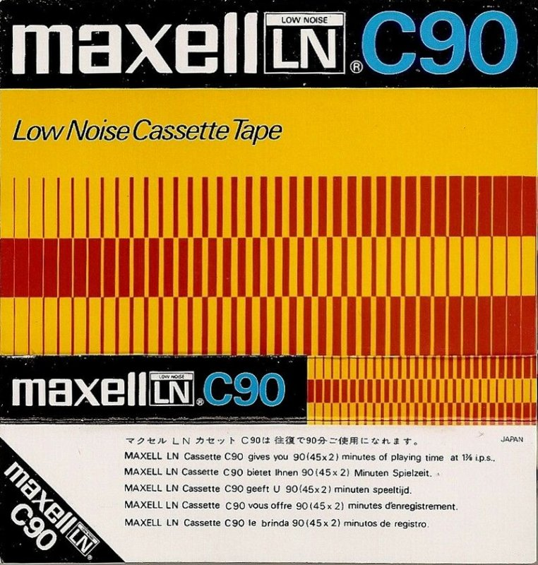 Compact Cassette Maxell LN 90 Type I Normal 1972 Worldwide