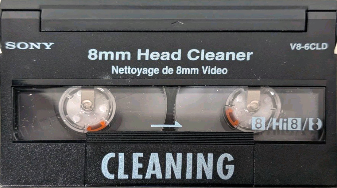 Video8, Hi8, Digital8 Sony "V8-25CLD" Cleaning Cassette Europe