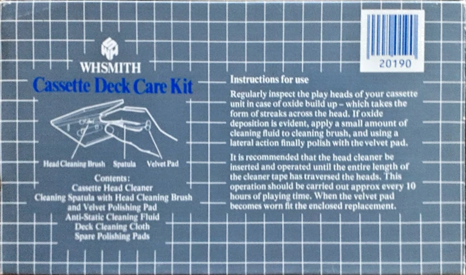 Blister WHSMITH Cleaning Cassette UK