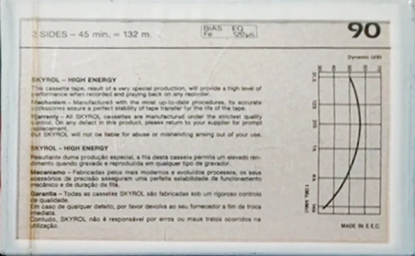 Compact Cassette Skyrol 90 Type I Normal Europe