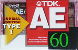 Compact Cassette TDK AE 60 "AE-60F" Type I Normal 1998 Japan