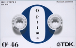 Compact Cassette TDK Optima 46 "O1" Type I Normal 1997 Europe