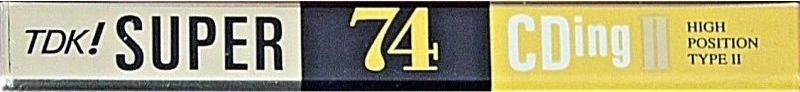 Compact Cassette TDK Super CDing 2 74 "SCD2-74A" Type II Chrome 1993 Japan