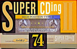 Compact Cassette TDK Super CDing 2 74 "SCD2-74A" Type II Chrome 1993 Japan