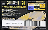 Compact Cassette TDK Super CDing 2 74 "SCD2-74A" Type II Chrome 1993 Japan