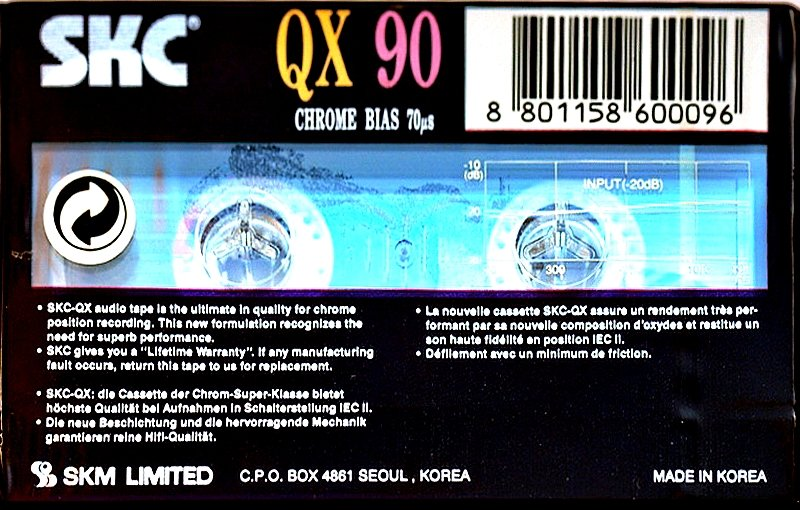 Compact Cassette: Sunkyong Magnetic Limited (SKM) SKC - QX 90