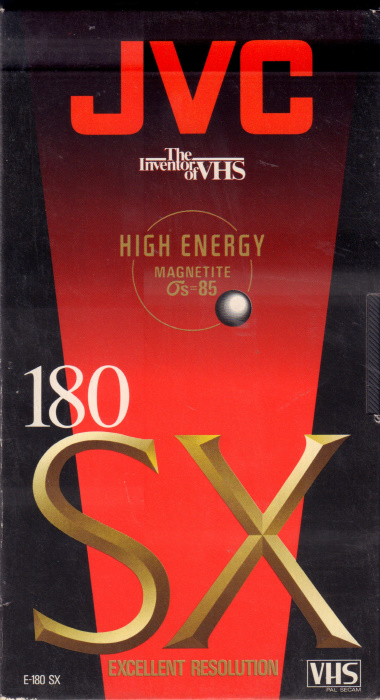 VHS, Video Home System JVC SX 180 "E-180 SX A" Type I Normal 1995 Europe