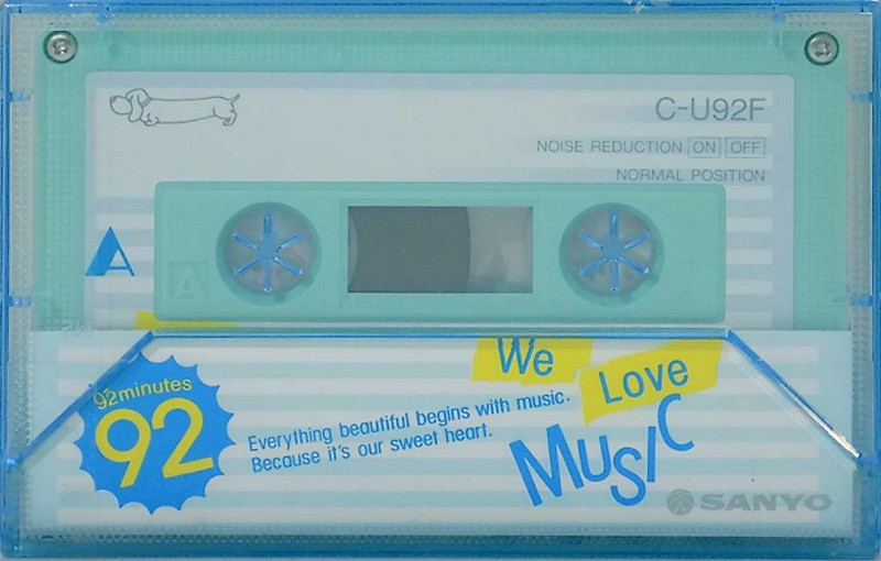 Compact Cassette Sanyo We Love Music 92 "Blue" Type I Normal 1986 Japan
