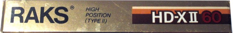 Compact Cassette RAKS HD-XII 60 Type II Chrome 1988 Europe