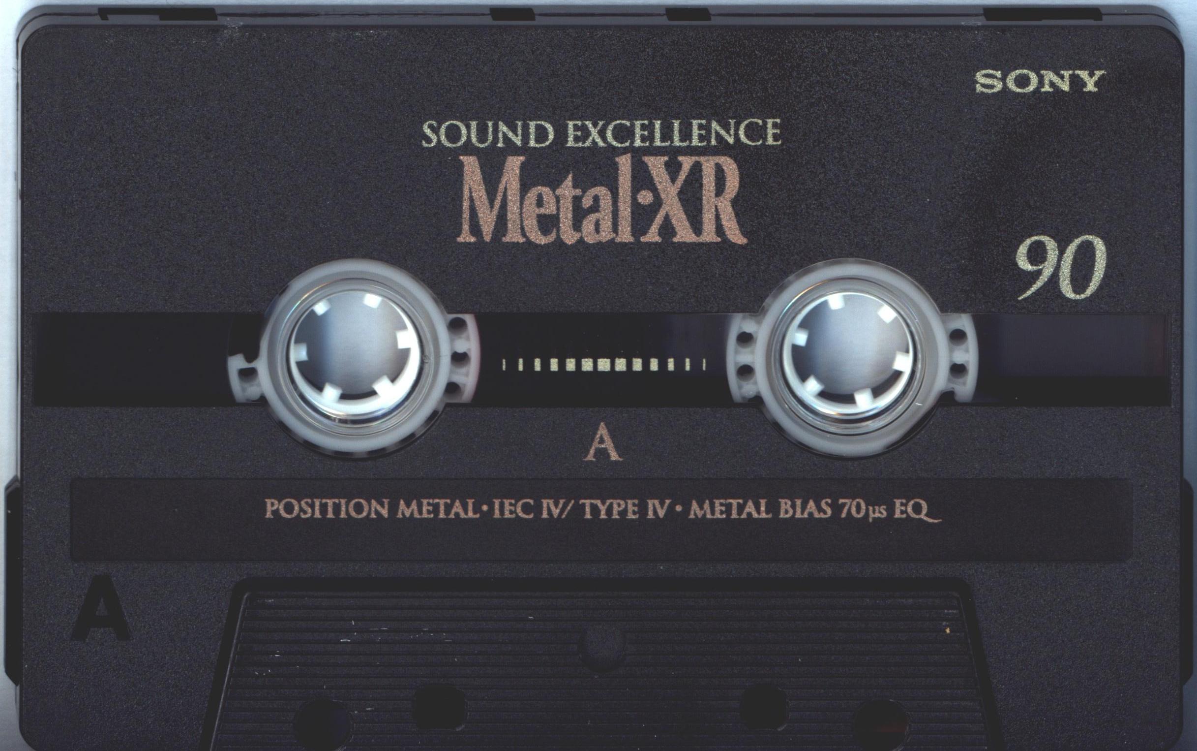 Compact Cassette Sony Metal-XR 90 "C-90 MTLXRA" Type IV Metal 1996 Europe