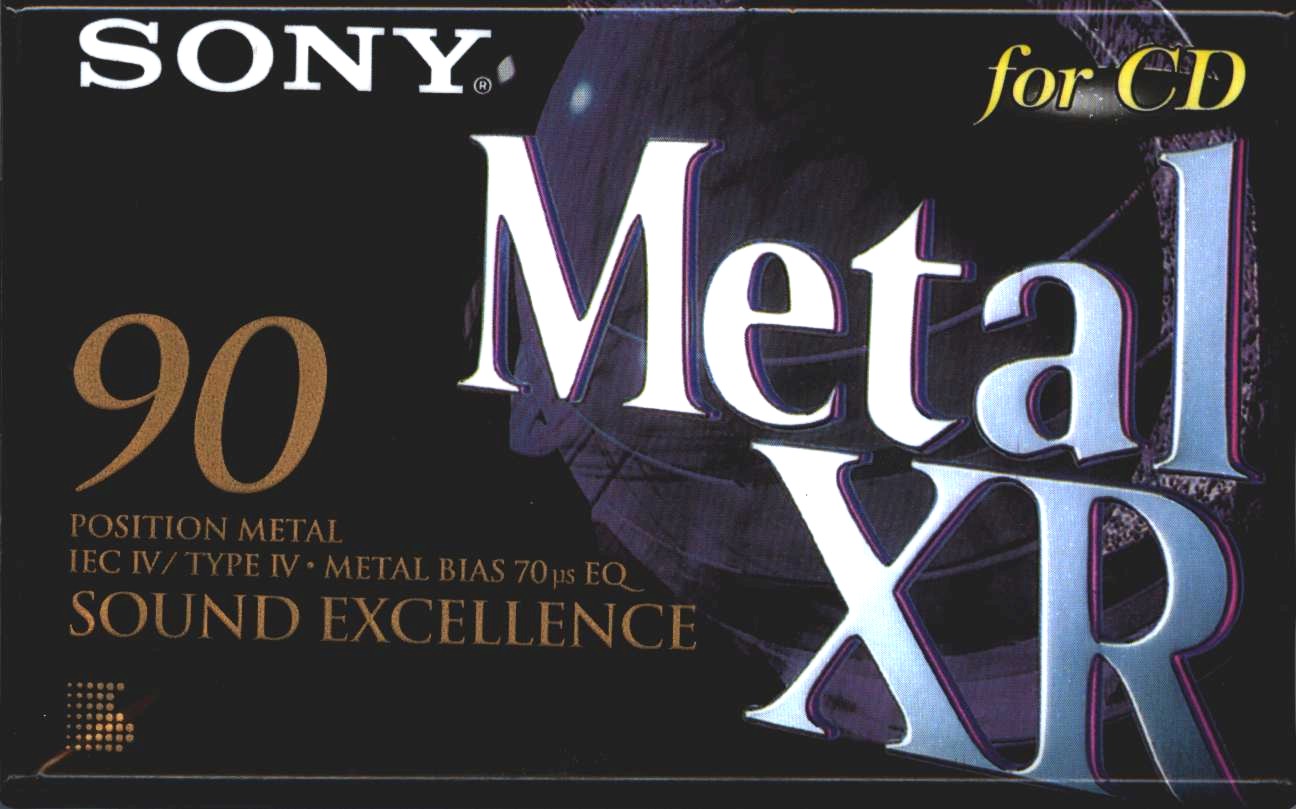 Compact Cassette Sony Metal-XR 90 "C-90 MTLXRA" Type IV Metal 1996 Europe