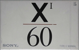 Compact Cassette Sony XI 60 Type I Normal 1992 Japan