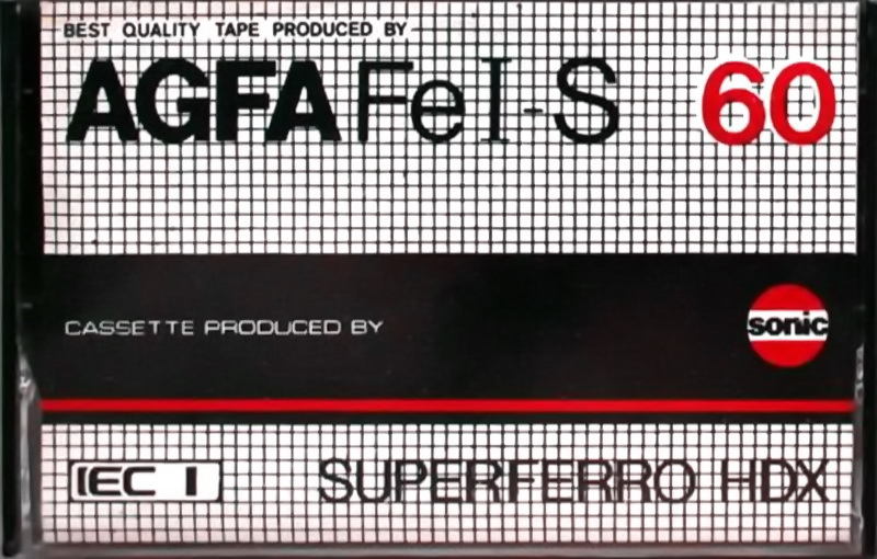 Compact Cassette Sonic 60 "AGFA Fe-I S Superior HDX" Type I Normal 1986 Germany