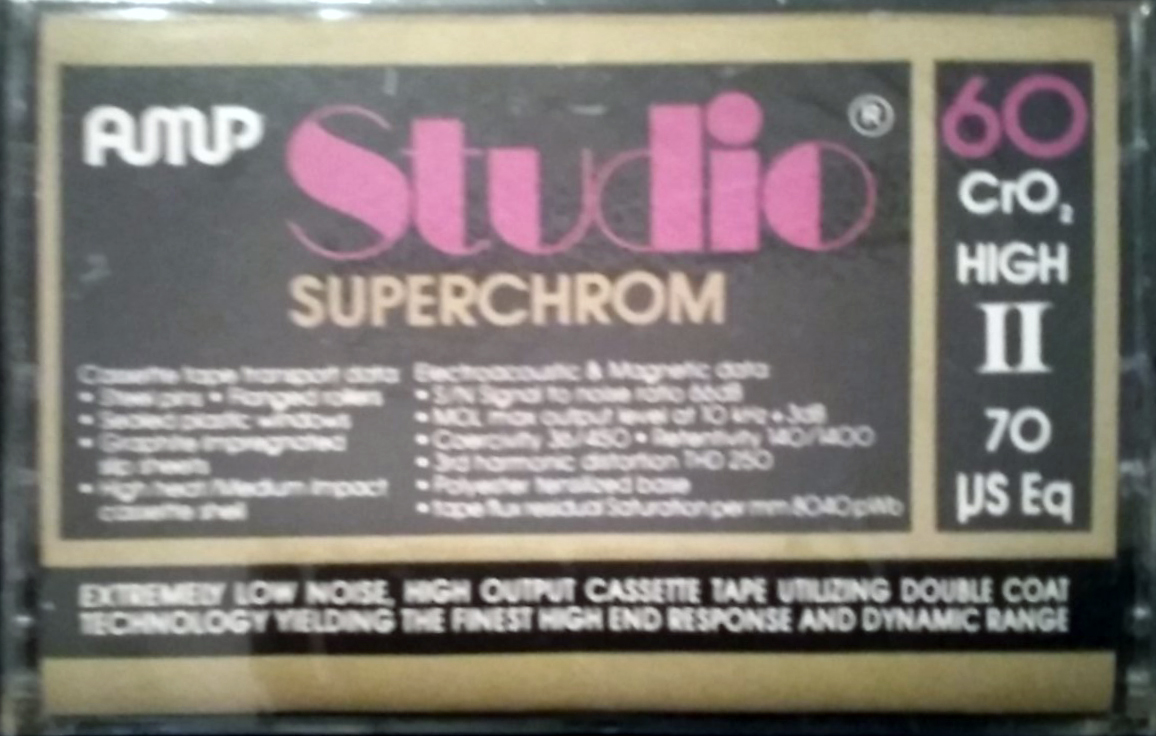 Compact Cassette AMP Studio 60 Type II Chrome 1981 USA