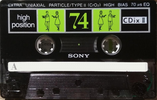 Compact Cassette Sony CDix II 74 "C-74CDX2a" Type II Chrome 1992 Japan