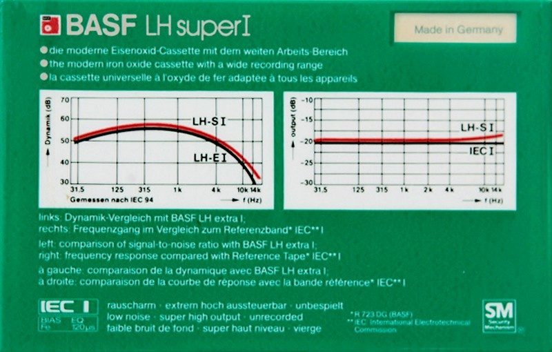 Compact Cassette: BASF  - LH Super I 60