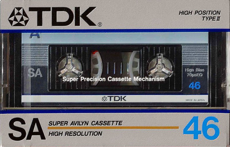 Compact Cassette TDK SA 46 Type II Chrome 1985 Japan