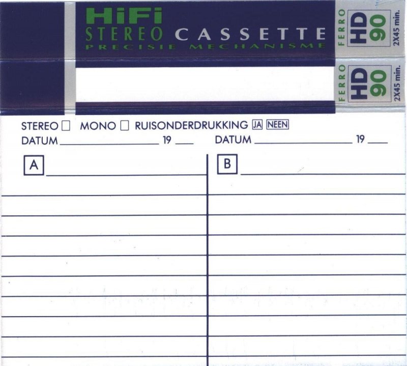 Compact Cassette Sound and Vision HD 90 Type I Normal 1988 Netherlands