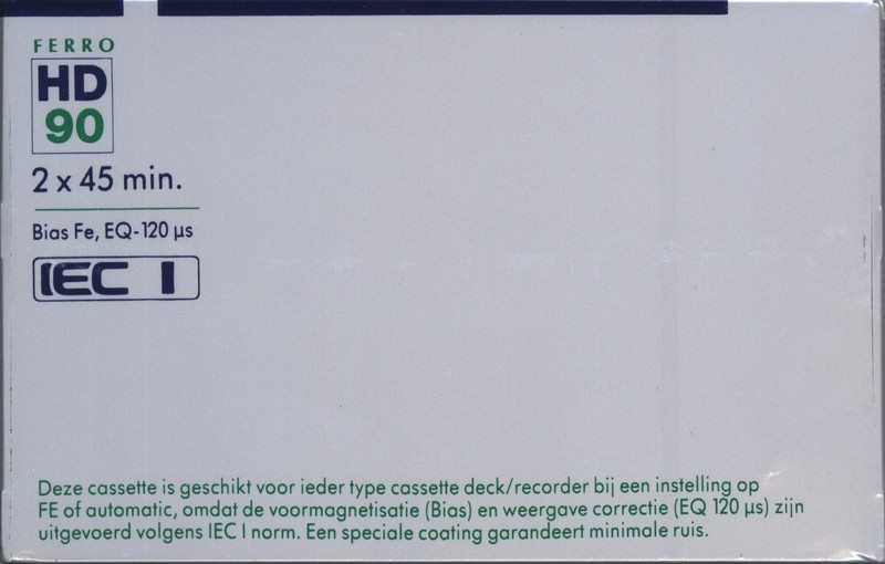 Compact Cassette Sound and Vision HD 90 Type I Normal 1988 Netherlands