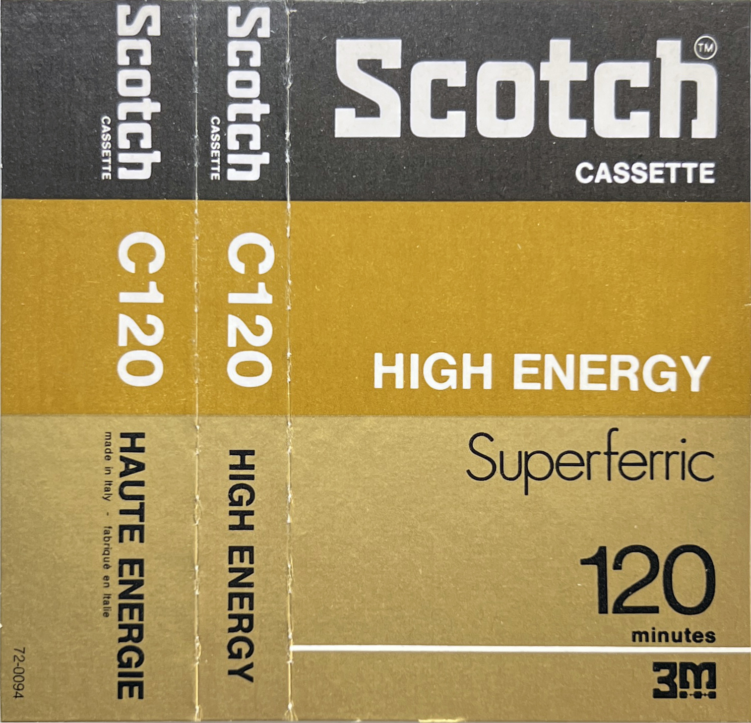 Compact Cassette Scotch High Energy 120 Type I Normal 1975 Europe